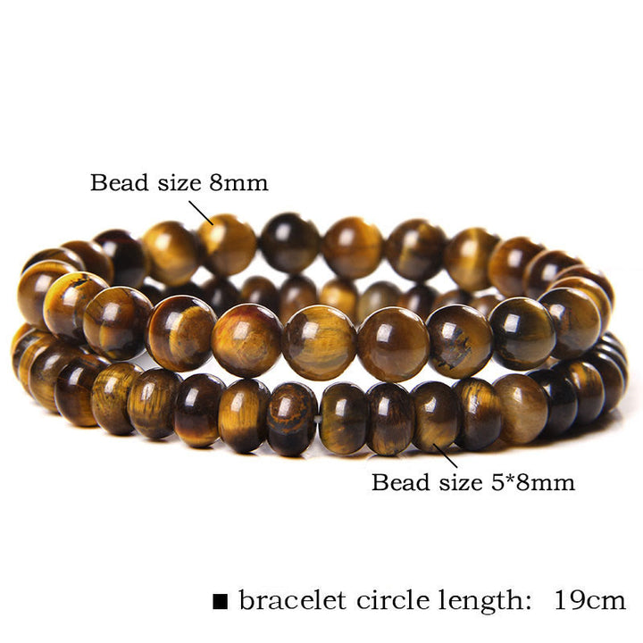 Ensemble de bracelets à double couche pour homme avec bijoux en perles Olivenorma