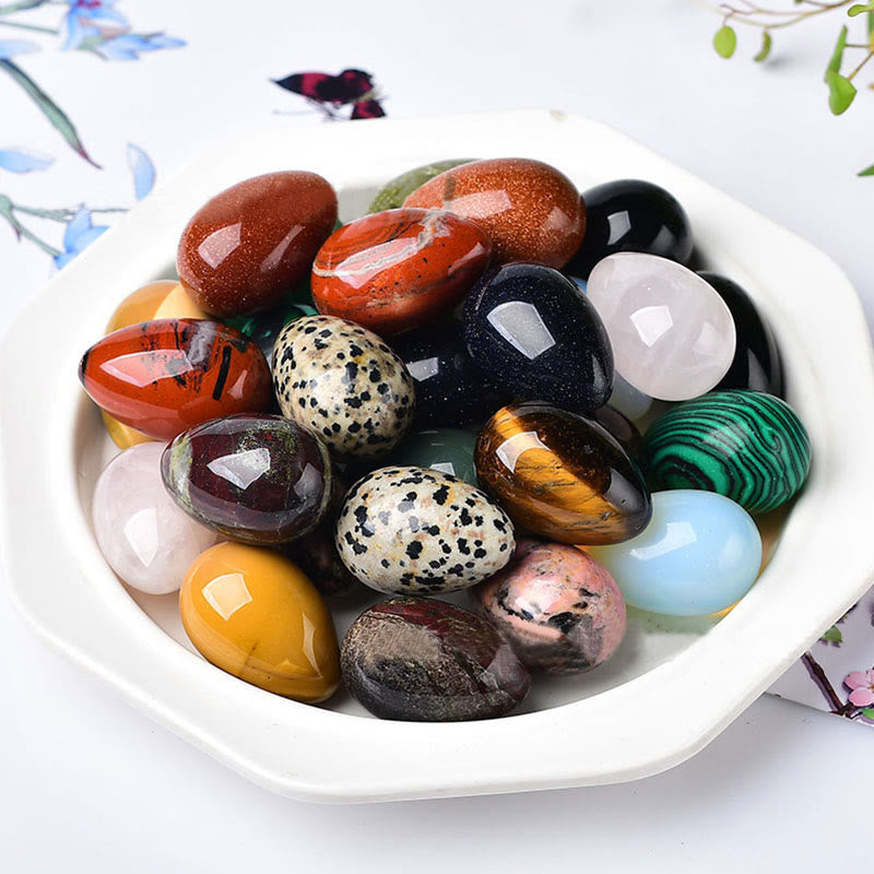 Œufs de cristal naturel énergétique Olivenorma