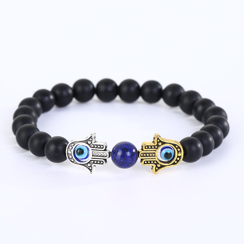 Bracelet Hamsa en perles de cristal naturel Olivenorma