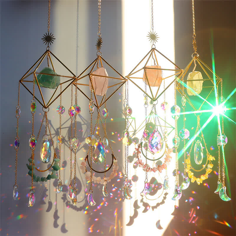 Ornement en pierre précieuse attrape-soleil en cristal Rainbow Maker Olivenorma