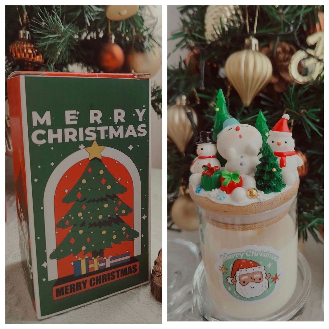 Bougie décorative de Noël du Père Noël Olivenorma