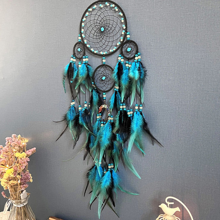 Attrape-rêves arbre de vie turquoise chakra Olivenorma