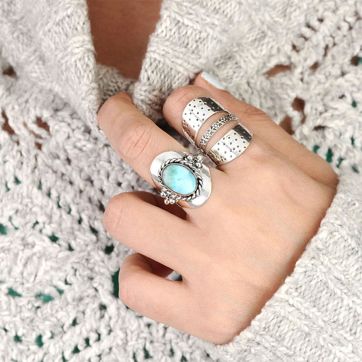 Bague Olivenorma Larimar Boho pour femme