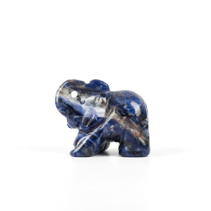 Figurine d'éléphant sculptée Olivenorma 1,5/2 pouces Décoration en pierres précieuses