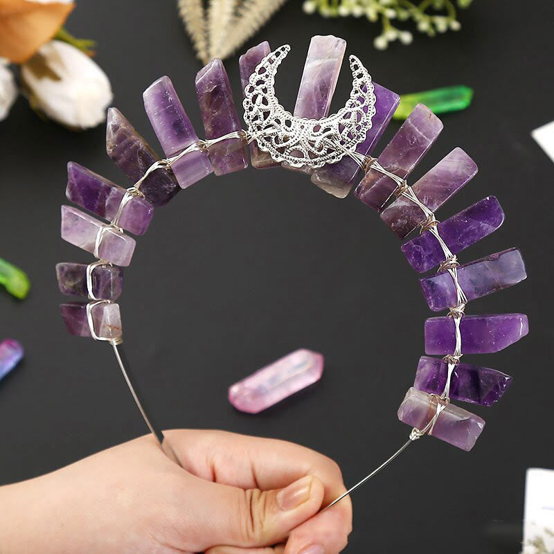 Couronne de cristal à tube plat en forme d'étoile de lune tridimensionnelle Olivenorma