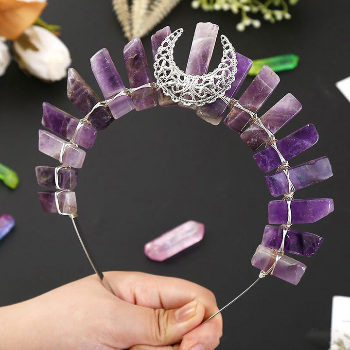 Couronne de cristal à tube plat en forme d'étoile de lune tridimensionnelle Olivenorma