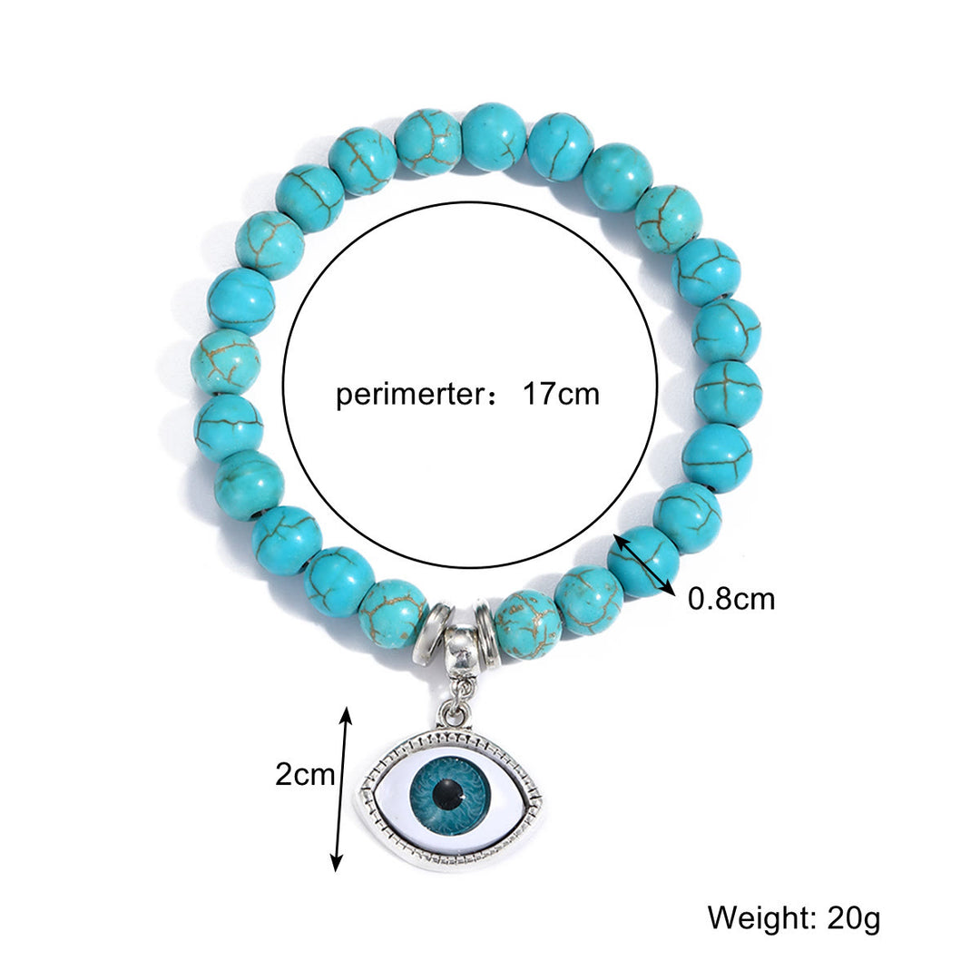 Bracelet turquoise contre le mauvais œil Olivenorma « Protection éternelle »