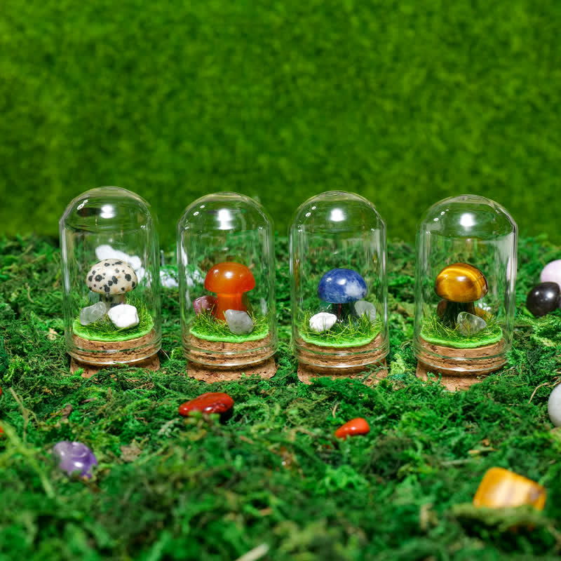 Couvercle en verre Olivenorma Décoration champignon en cristal naturel