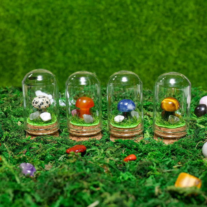 Couvercle en verre Olivenorma Décoration champignon en cristal naturel