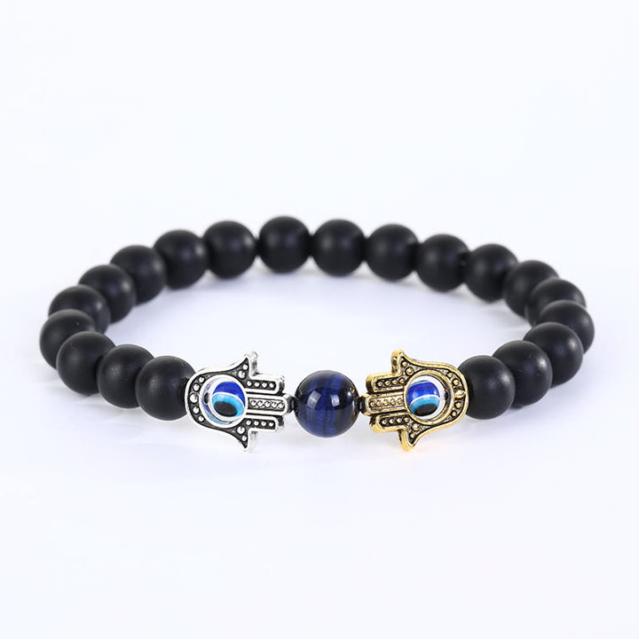 Bracelet Hamsa en perles de cristal naturel Olivenorma