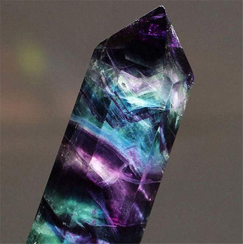 Baguettes de cristal Reki en croûte naturelle de fluorite
