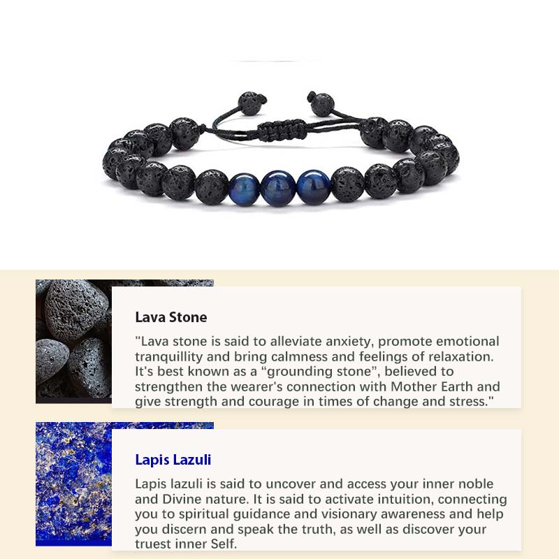 Bracelet de guérison en pierre de cristal naturel