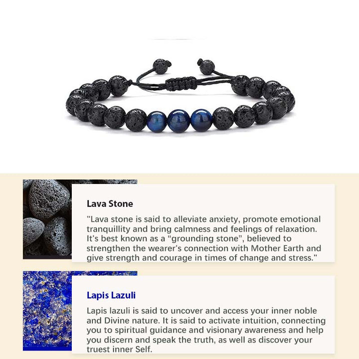 Bracelet de guérison en pierre de cristal naturel