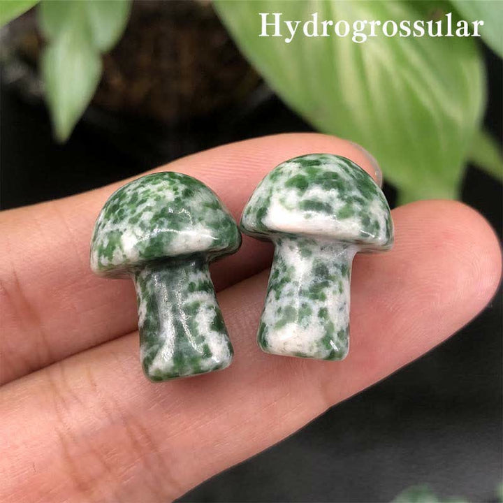 Décoration de mini champignons en cristal naturel Olivenorma