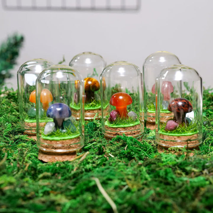 Couvercle en verre Olivenorma Décoration champignon en cristal naturel