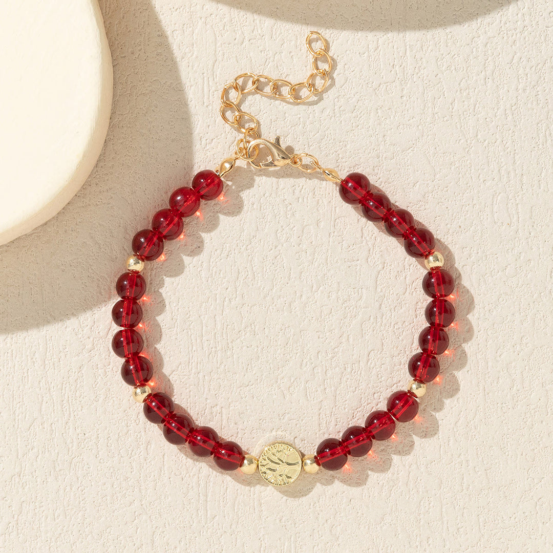 Bracelet Arbre de vie en perles de cristal multicolores Olivenorma