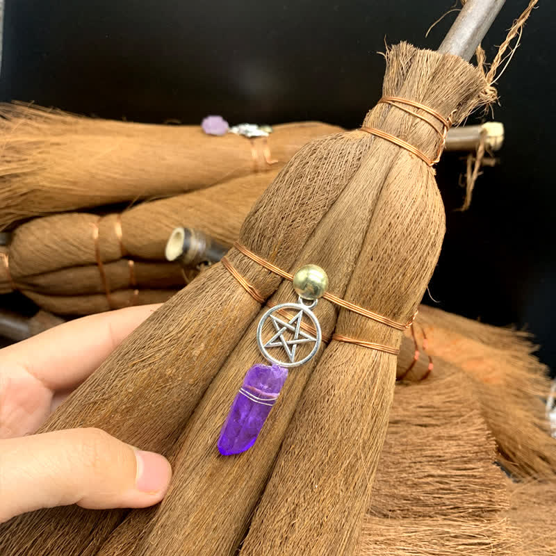 Balai de paille en cristal en forme d'étoile