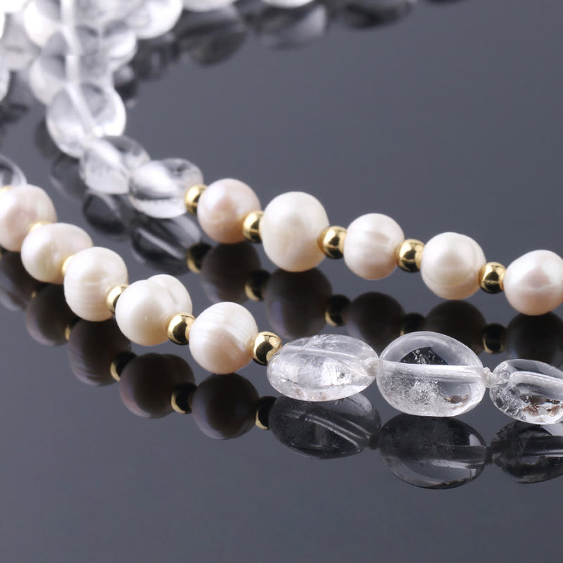 Collier long avec pendentif en forme de colonne irrégulière en cristal Olivenorma