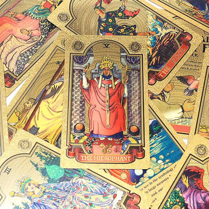 Cartes de tarot divinatoires holographiques de luxe de qualité supérieure Olivenorma