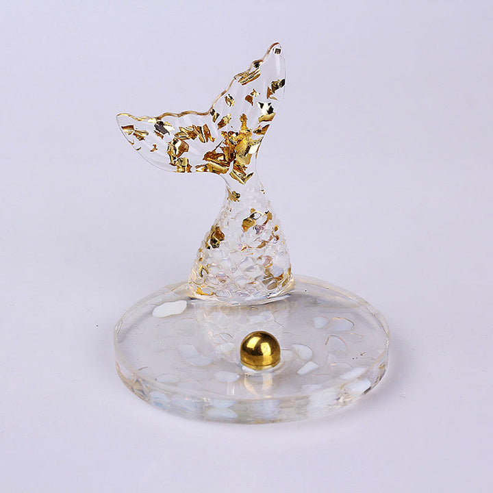 Support de téléphone en forme de queue de sirène avec colle à gravier en cristal Olivenorma