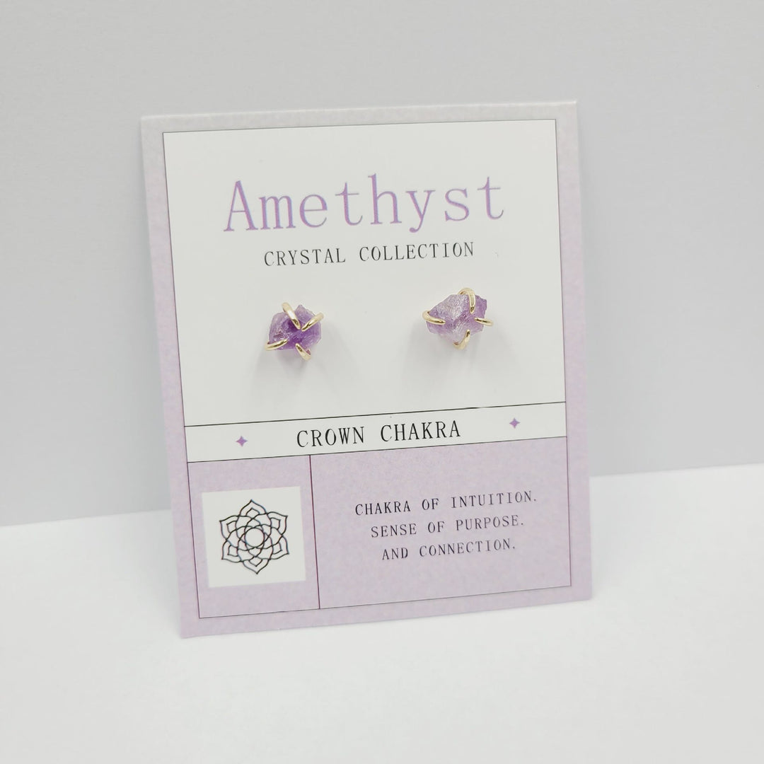 Boucles d'oreilles en pierre brute pour le 12e anniversaire Olivenorma