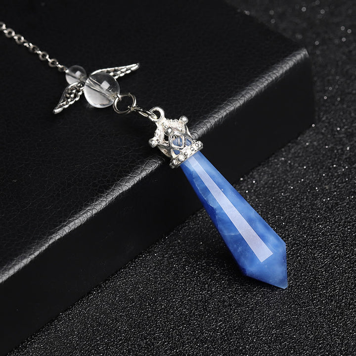 Pendule Ailes d'ange en cristal de labradorite Olivenorma