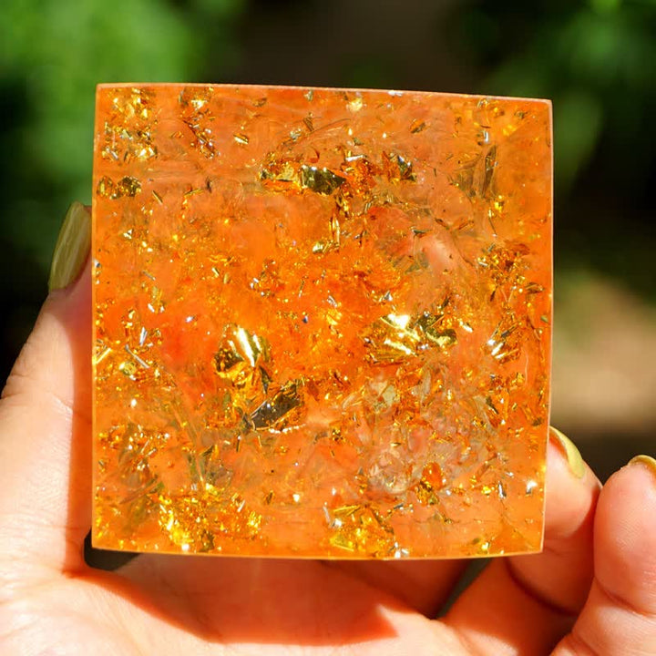 Sphère de quartz rose Olivenorma Pierre solaire Lotus Orgone Pyramide