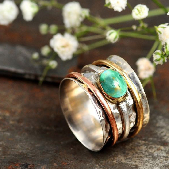 Bague porte-bonheur en pierre de lune Olivenorma