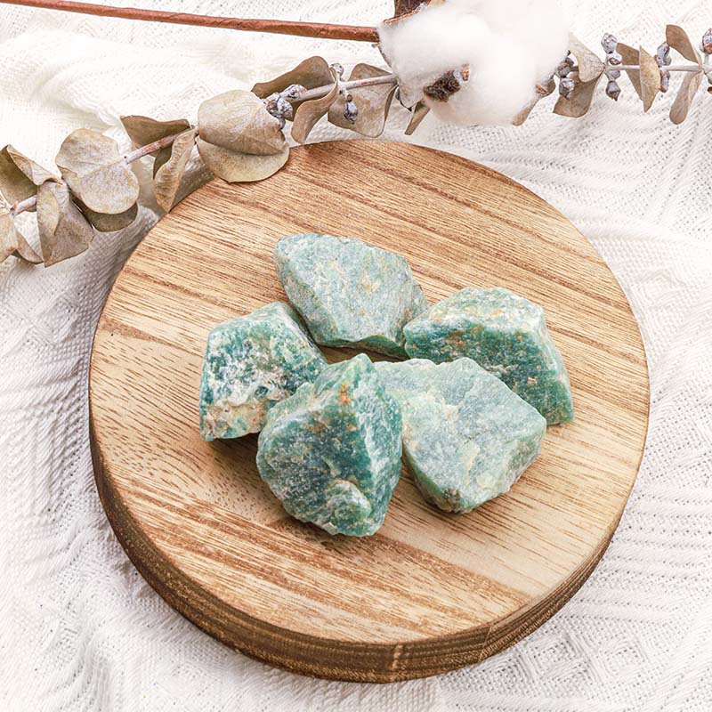 Pierre brute naturelle Amazonite Olivenorma