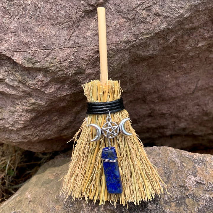 Mini balai magique Olivenorma en forme d'étoile et de lune en cristal