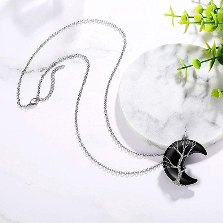 Collier Chakra Lune Naturel Olivenorma