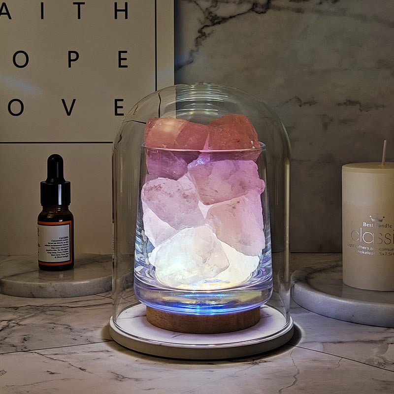 Lampe d'aromathérapie en cristal de pierre avec diffuseur sans feu Olivenorma
