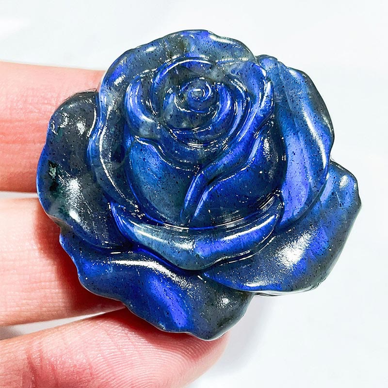 Ornements de visage de lune en labradorite naturelle Olivenorma Décoration en pierres précieuses