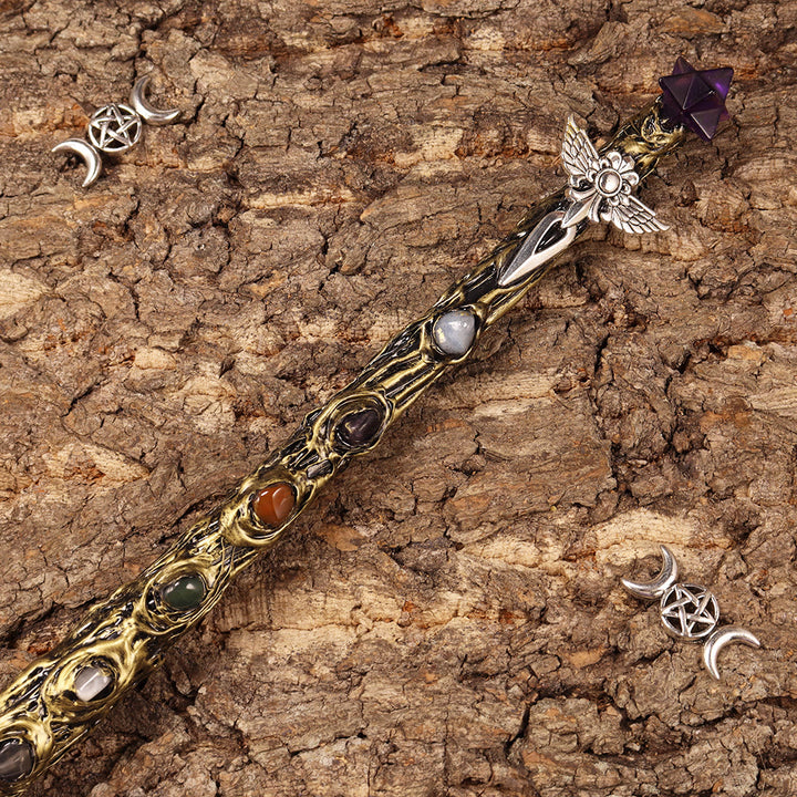 Baguettes en cristal Merkaba Chakra naturel Olivenorma