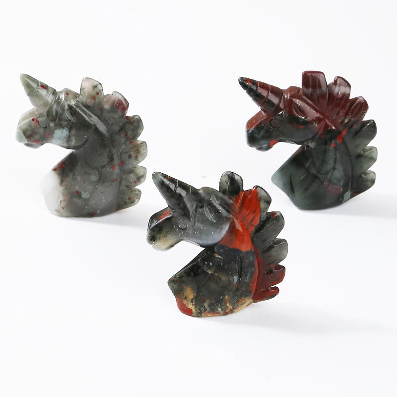 Olivenorma Figurine de licorne en cristal naturel de 2 pouces Décoration en pierres précieuses