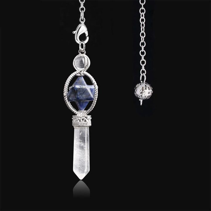 Pendule en pierre de cristal naturel