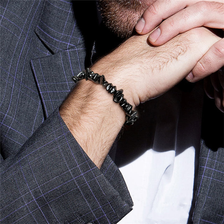 Bracelet en gravier irrégulier naturel coloré Olivenorma