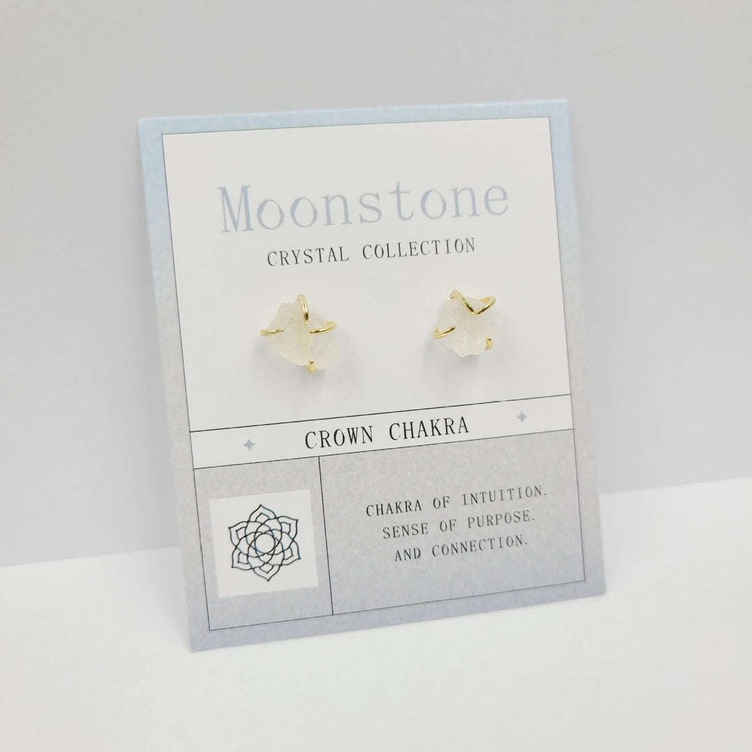 Boucles d'oreilles en pierre brute pour le 12e anniversaire Olivenorma
