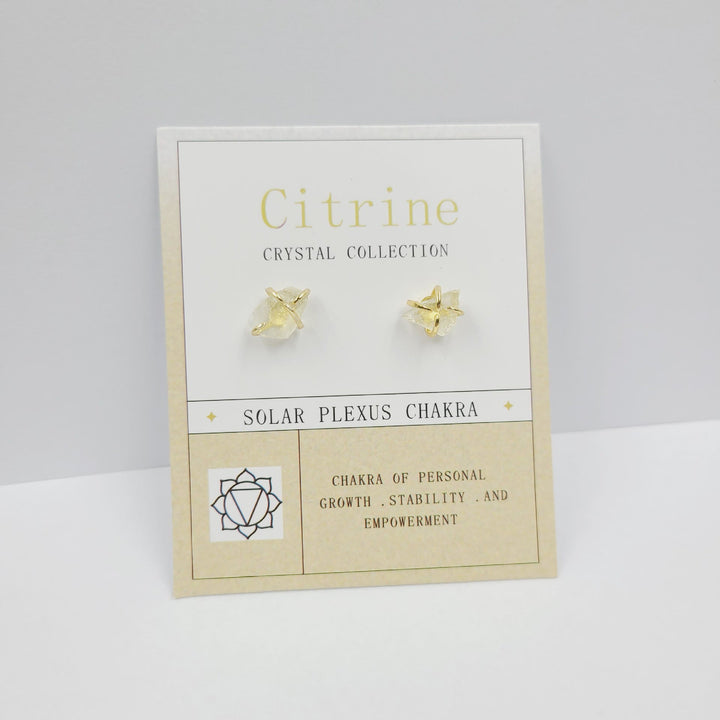 Boucles d'oreilles en pierre brute pour le 12e anniversaire Olivenorma