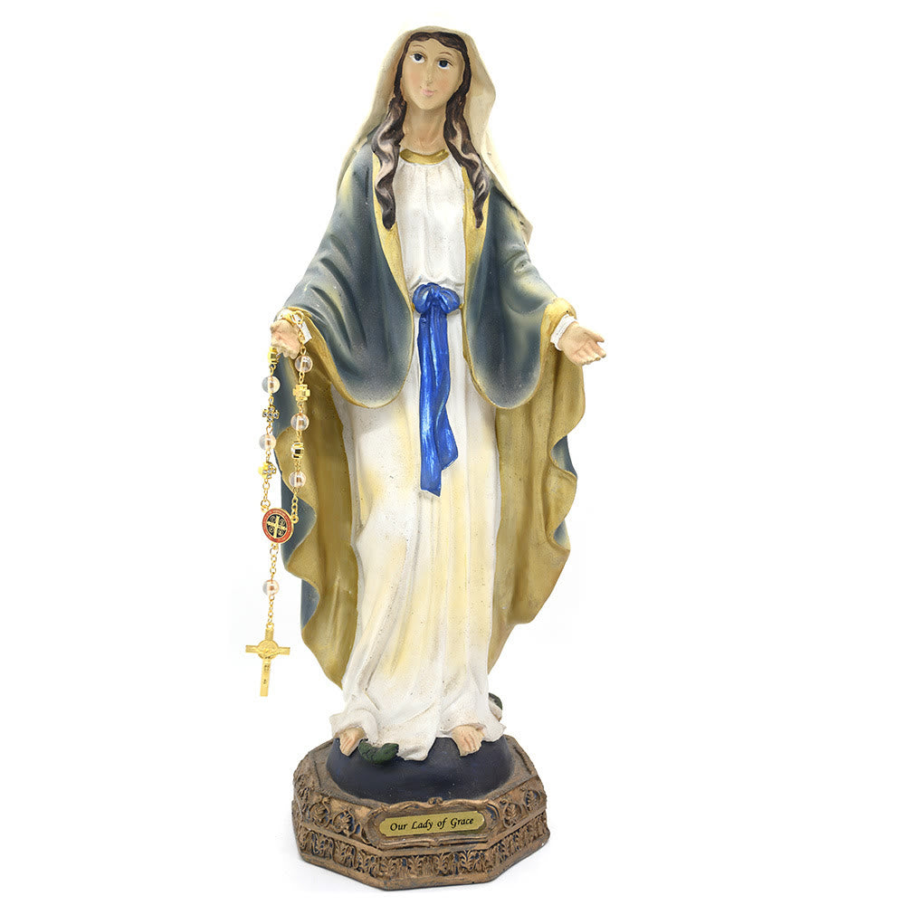 Bracelet chapelet et croix en or avec perles de prière Olivenorma