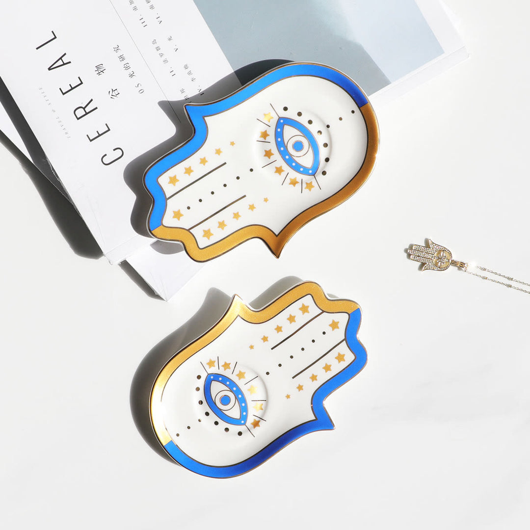 Support à vaisselle Olivenorma en forme d'anneau, dessous de verre avec motif Hamsa et mauvais œil