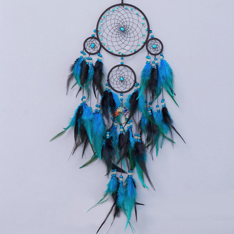 Attrape-rêves arbre de vie turquoise chakra Olivenorma