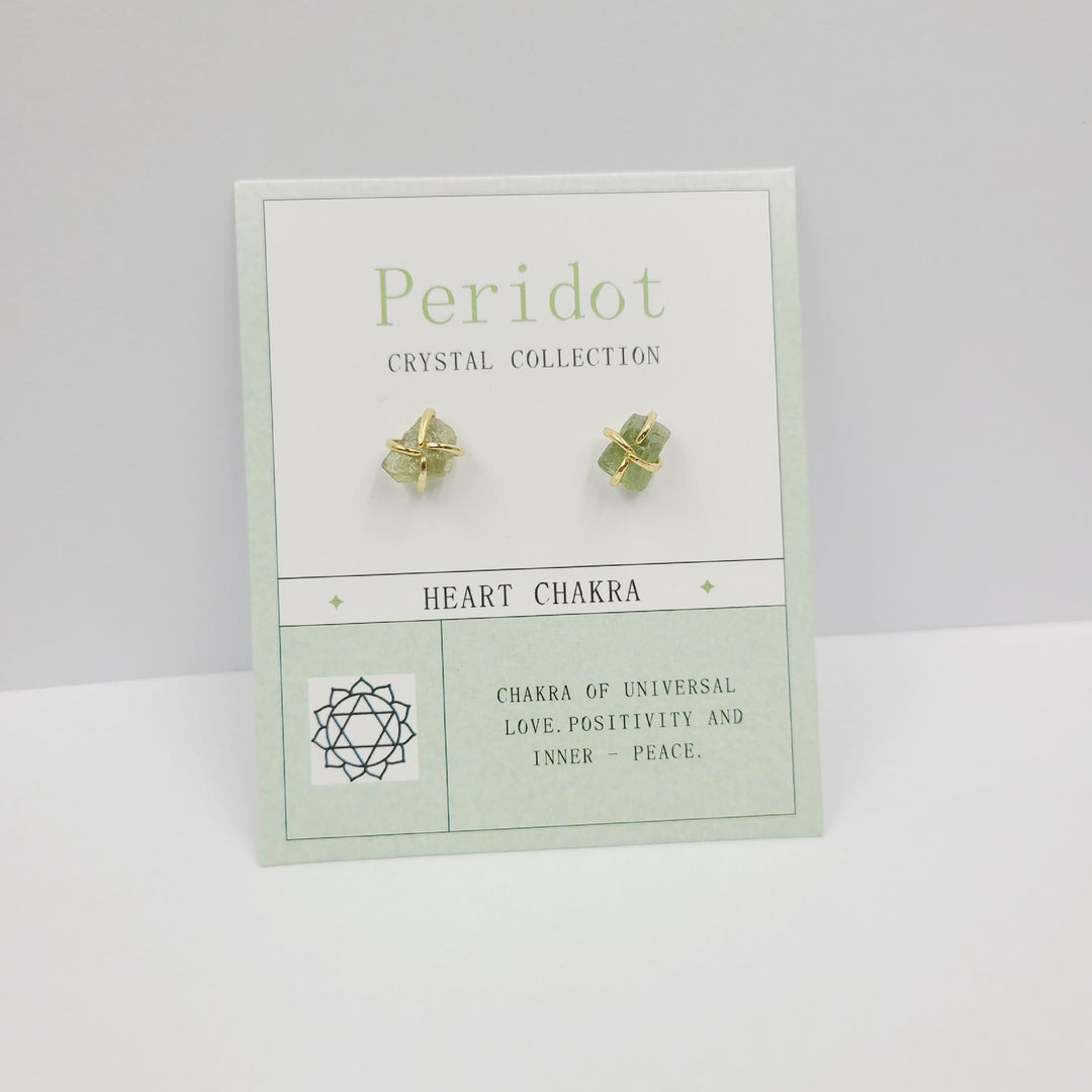 Boucles d'oreilles en pierre brute pour le 12e anniversaire Olivenorma