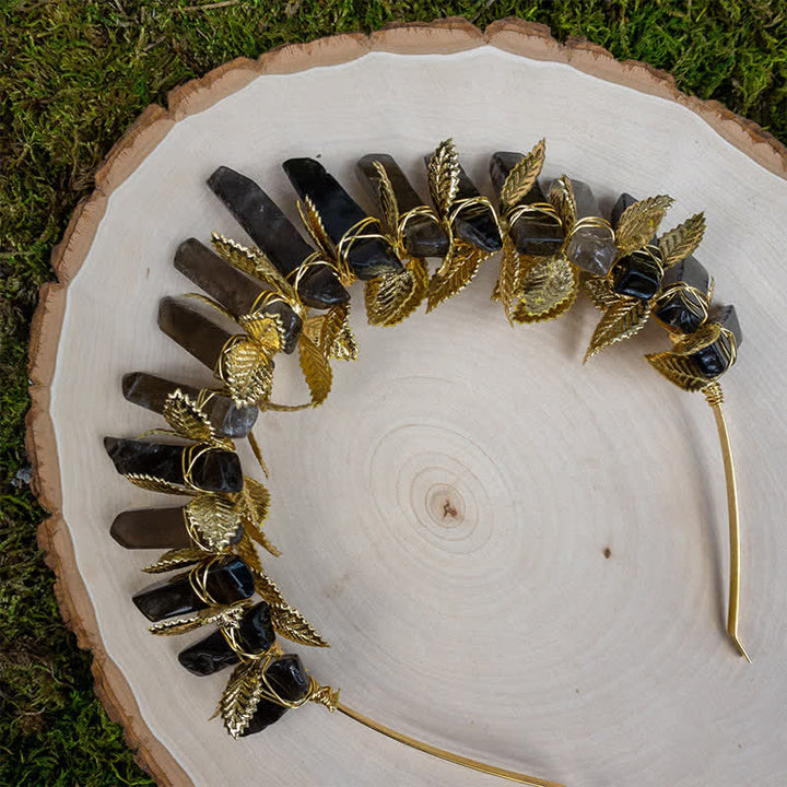Couronne de cristal de sorcière en quartz fumé Olivenorma
