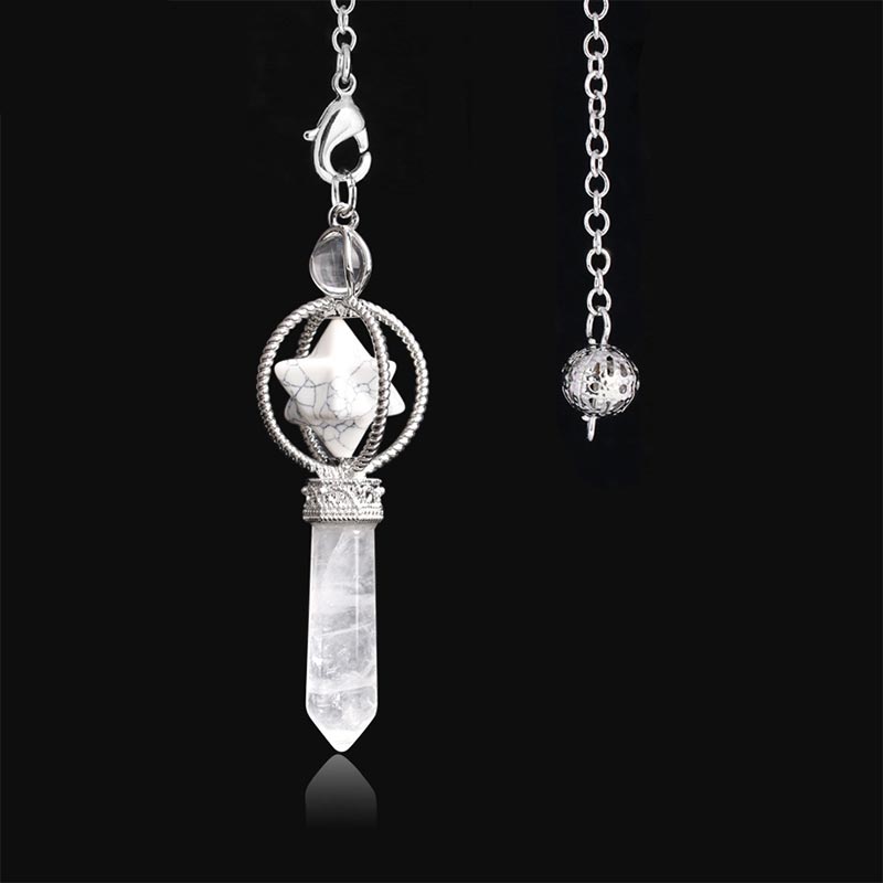 Pendule en pierre de cristal naturel