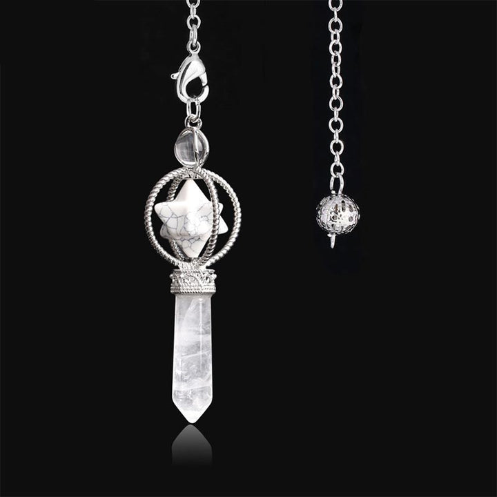 Pendule en pierre de cristal naturel