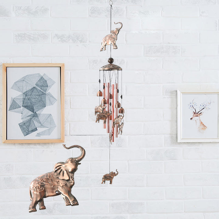 Carillon éolien suspendu en métal avec motif Olivenorma et hibou