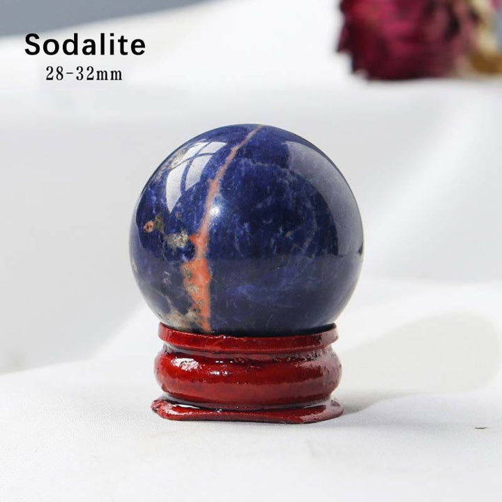 Ensemble de 9 boules de cristal naturelles et de pierres précieuses Olivenorma