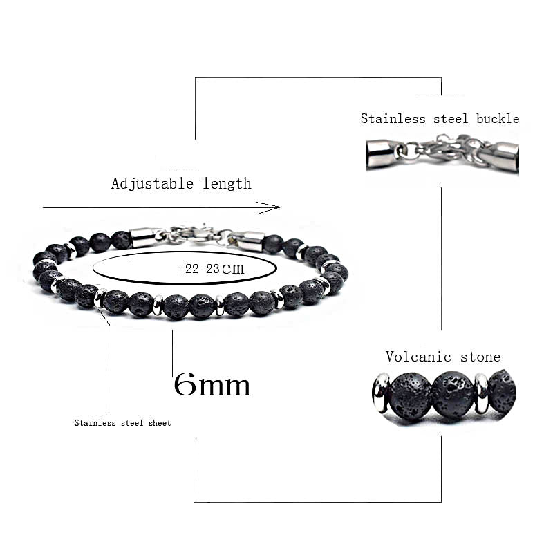 Bracelet en perles d'agate patinées Olivenorma