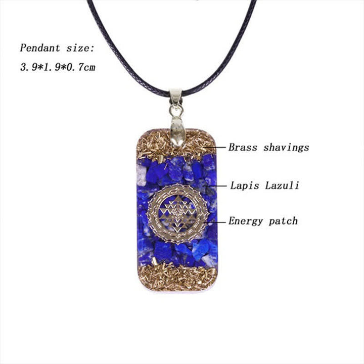 Olivenorma Raise Consciousness - Collier d'énergie orgone en lapis-lazuli - image 6